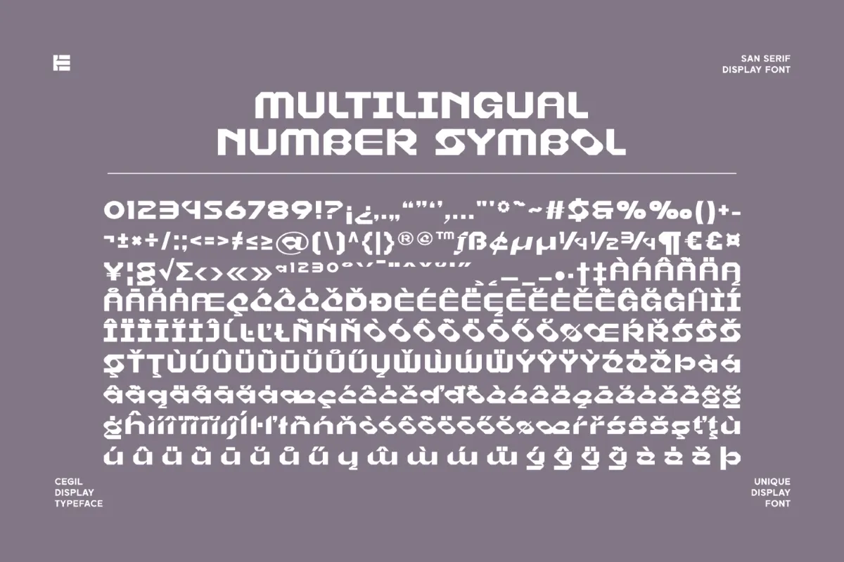 Cegil - Geometric Display Typeface
