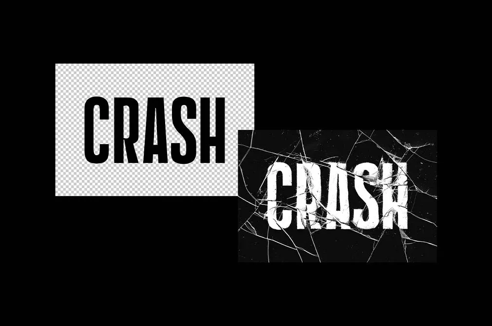 Crash Distortion Text Effect