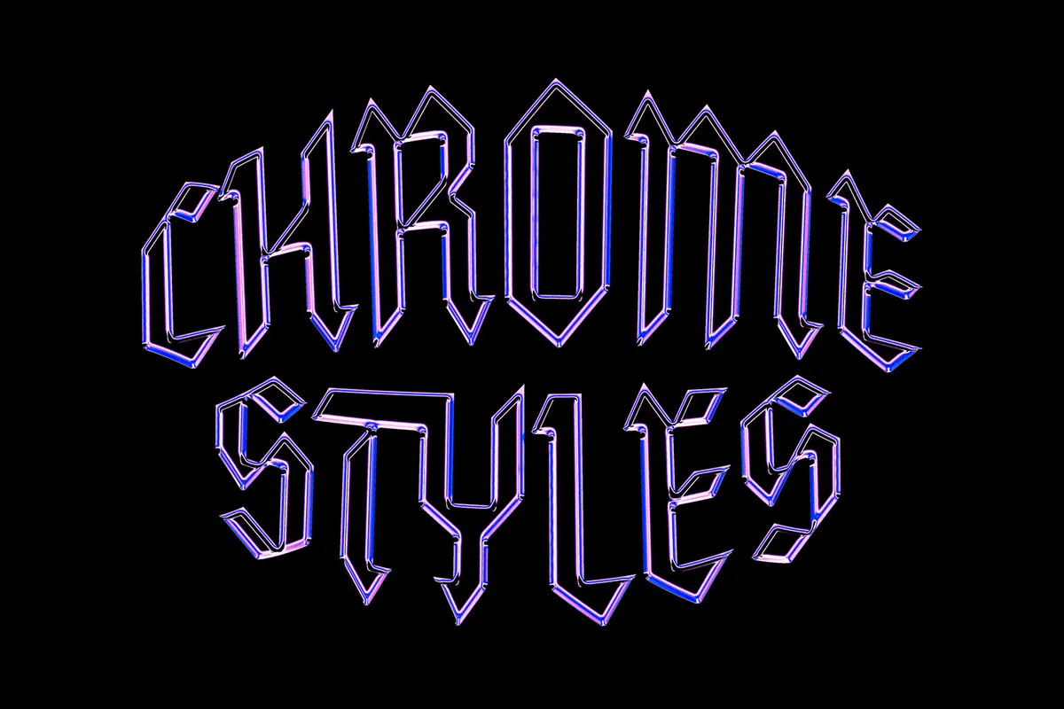 Galactic Chrome Text Styles
