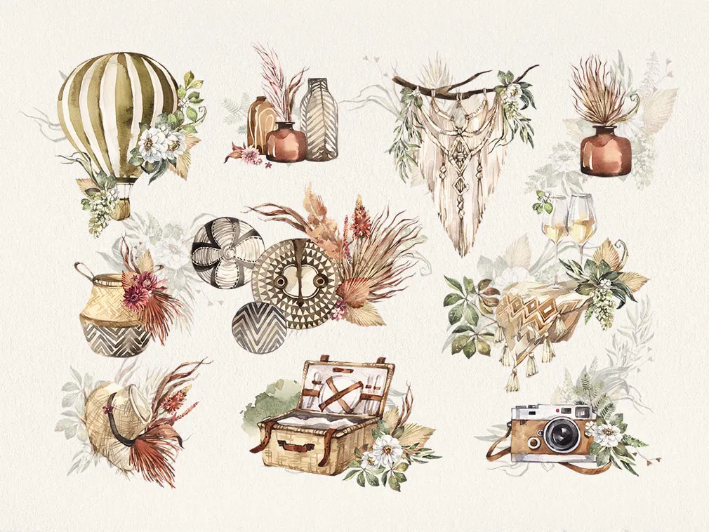 Savanna Watercolor Clipart