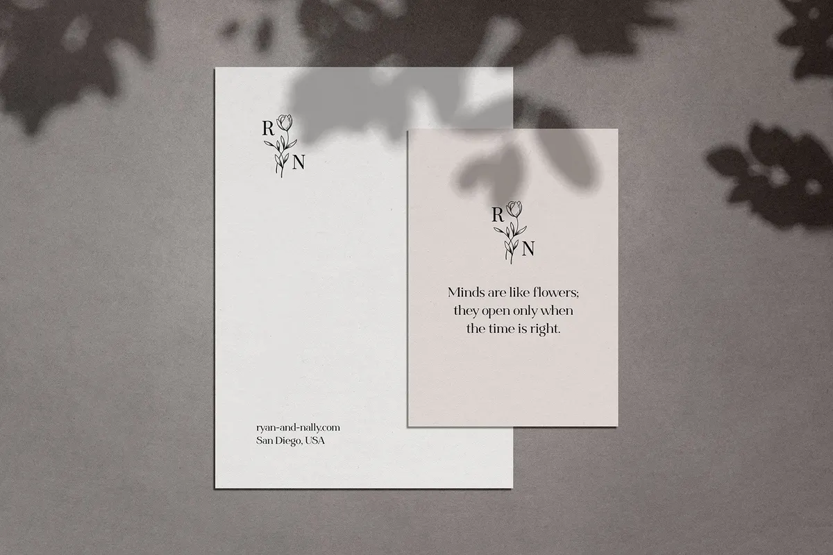 Verdura Stationery Shadow Mockups