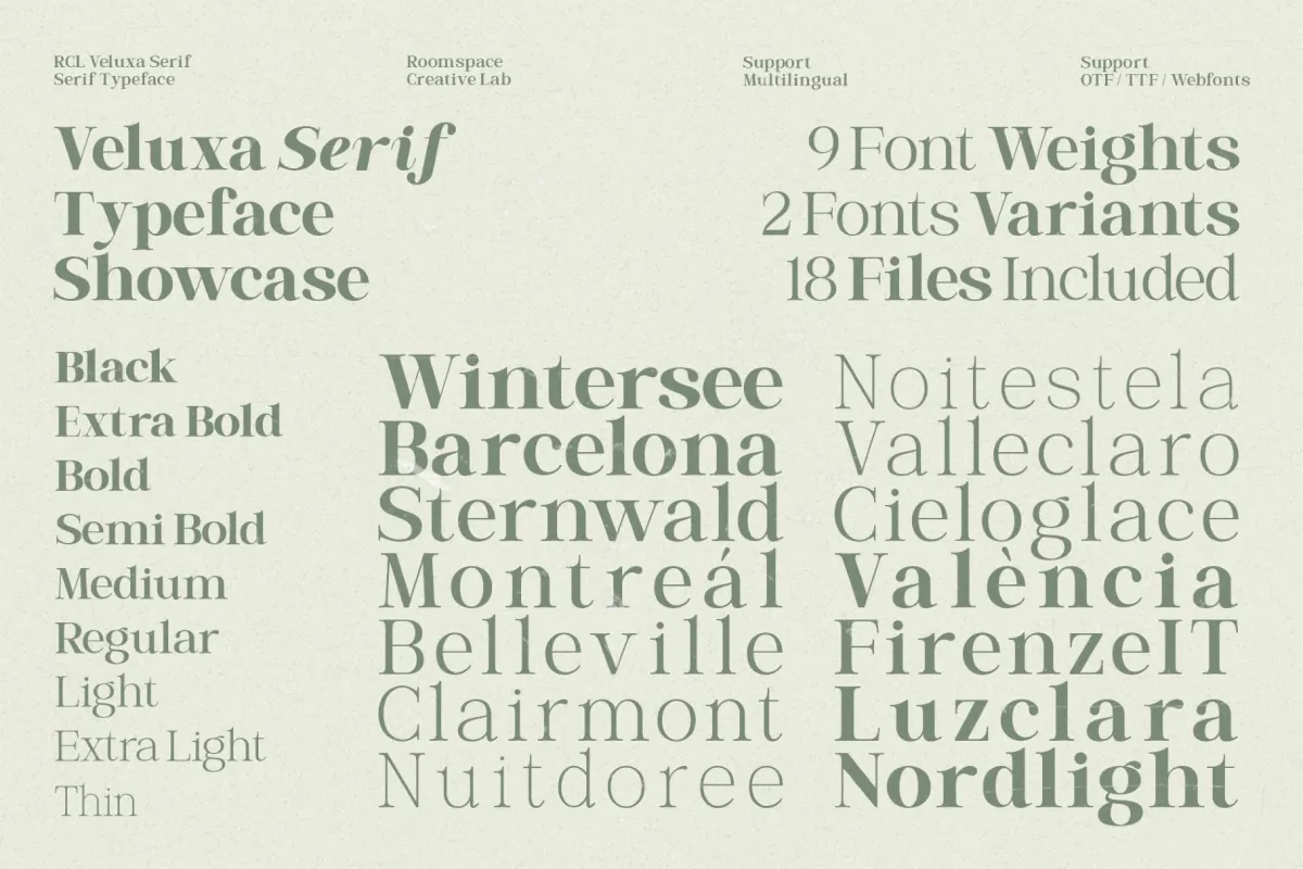 Veluxa Serif – Elegant Branding Serif Font
