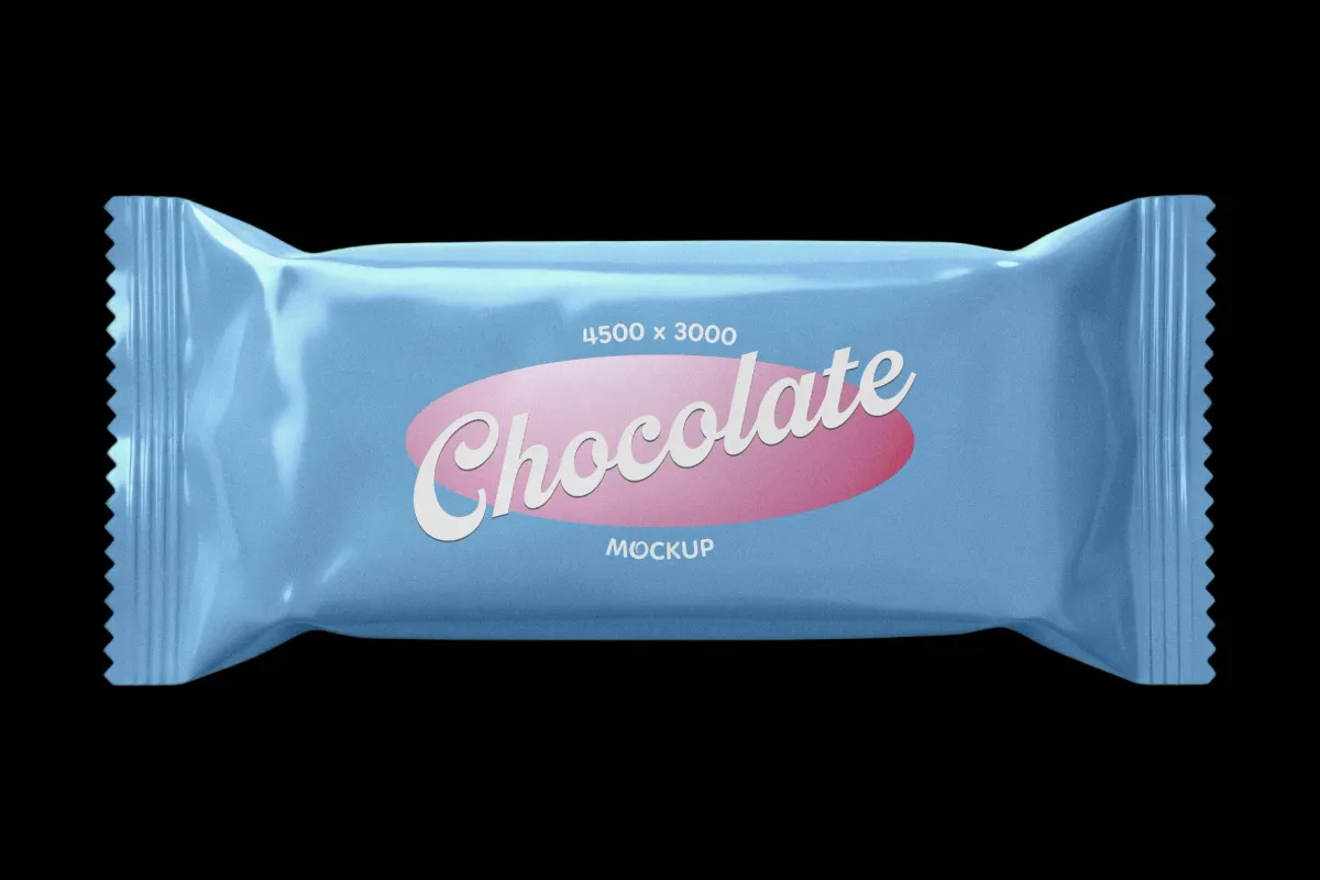 Chocolate Bar Packaging Mockup