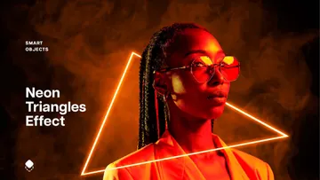 Orange Neon Triangles Effect