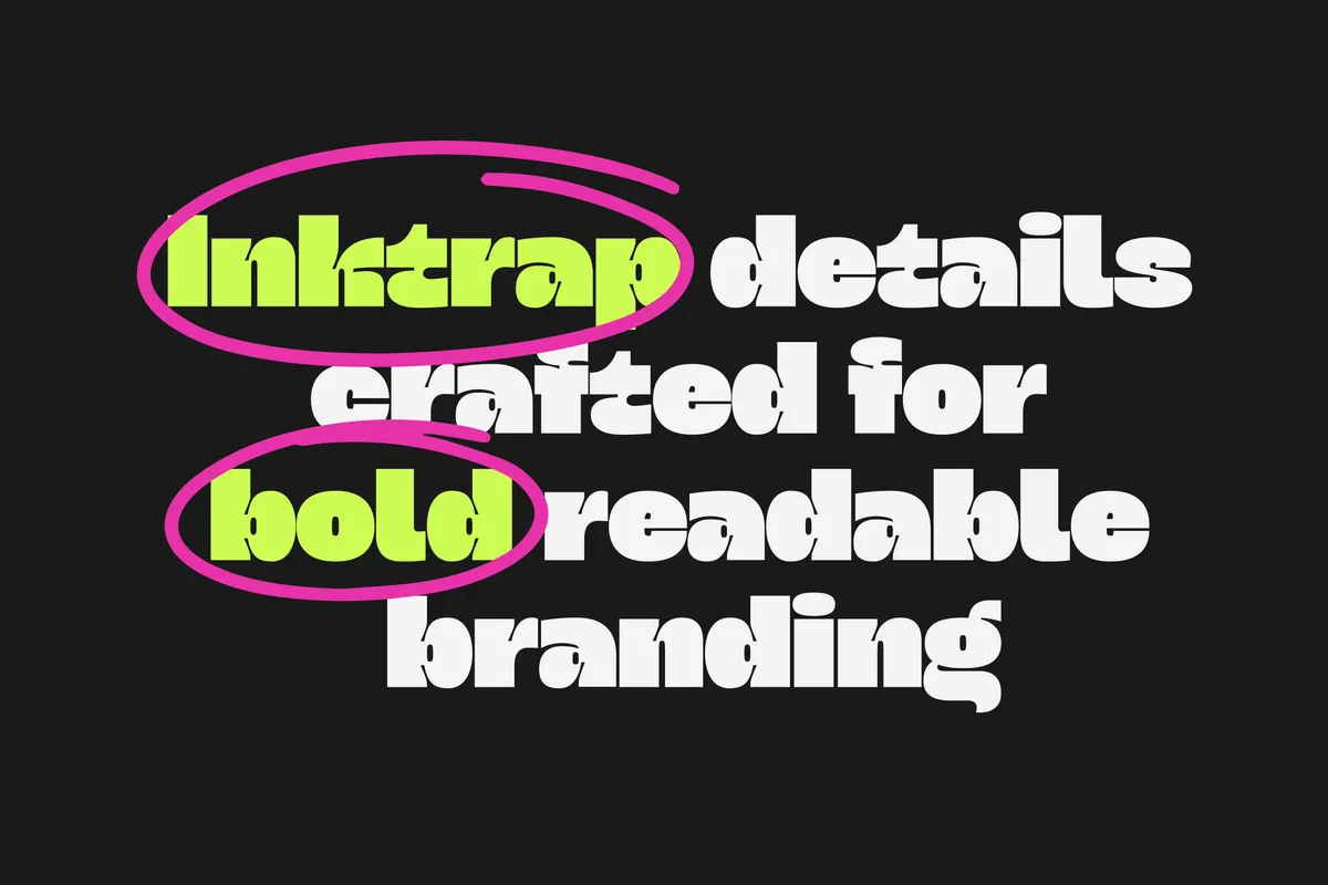 Inktera - Bold Ink Trap Display Font