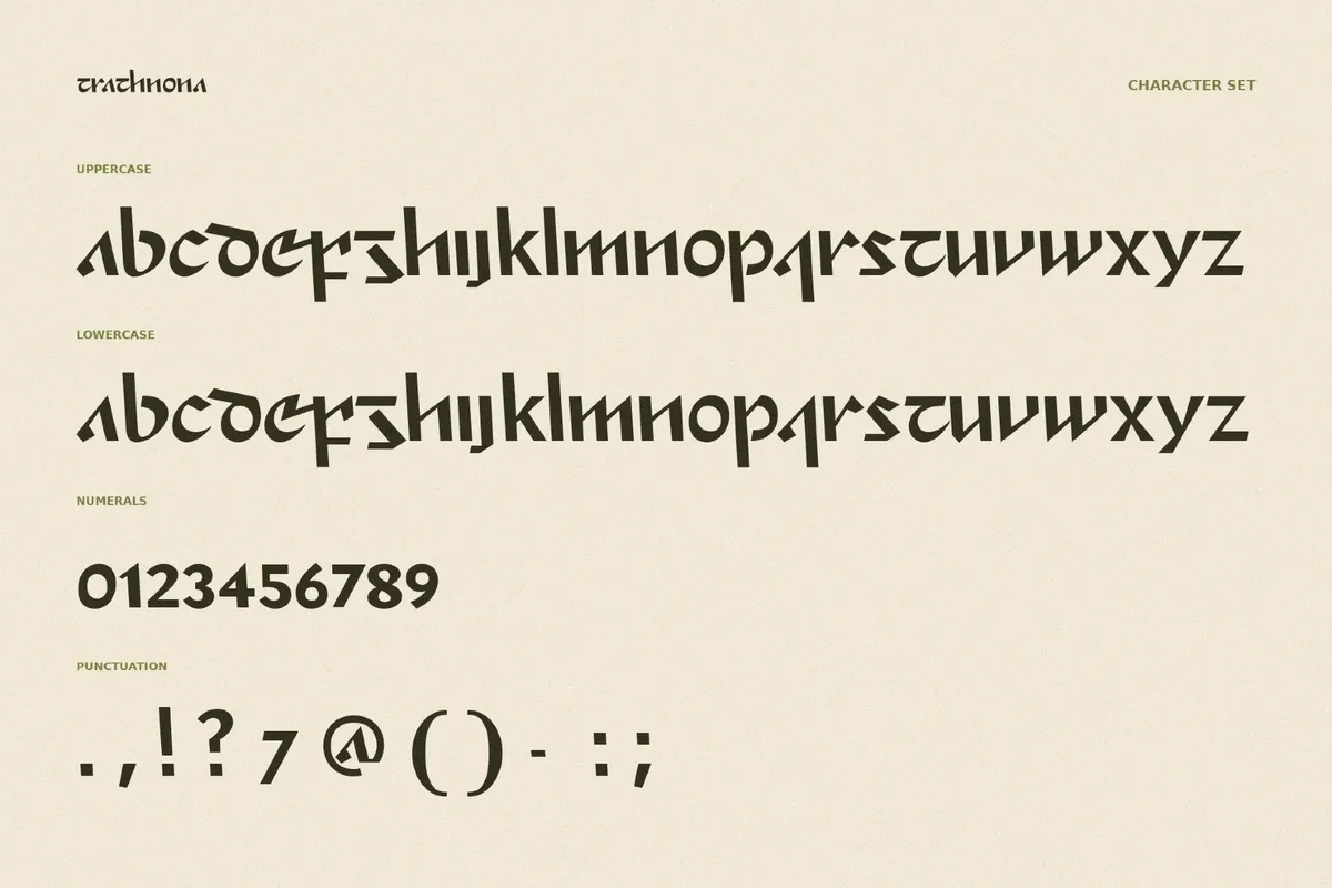 Trathnona - Runic Fantasy Font
