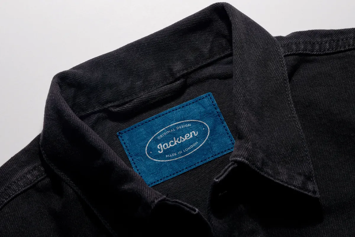 Denim Neck Branded Patch Mockup