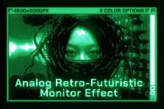 Analog Retro-Futuristic Monitor Effect
