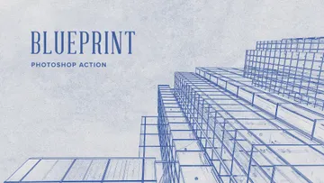 Blueprint Photoshop Action