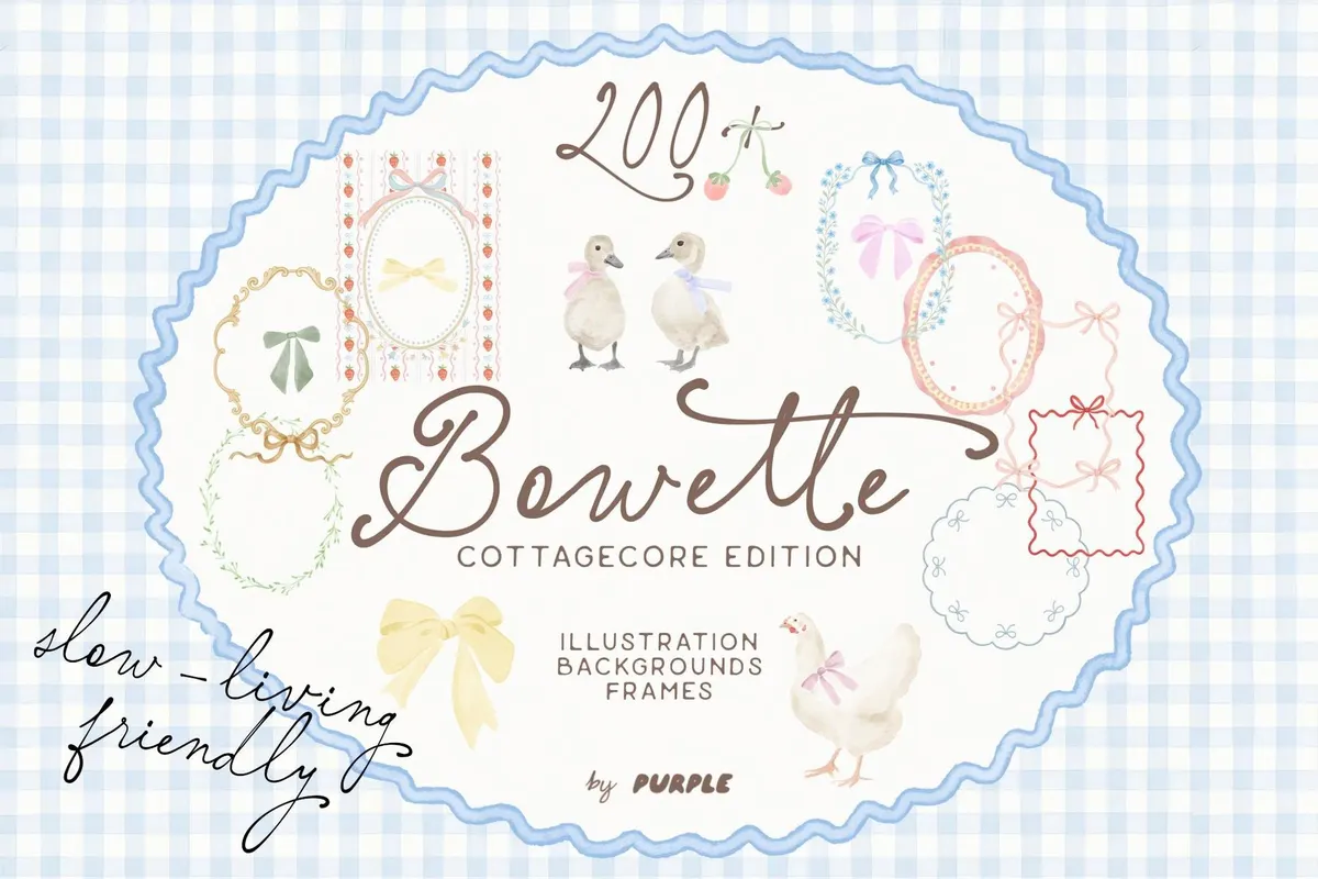 Bowette: Cottagecore Frames & Papers