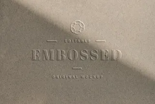 Embossed Paper Mockup