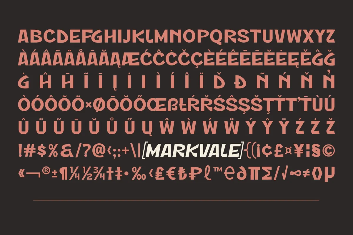 ST Markvale – Bold Rough Display Font Family