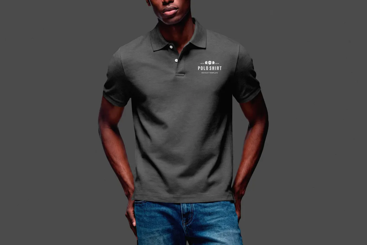 Piqué Polo Shirt Mockup