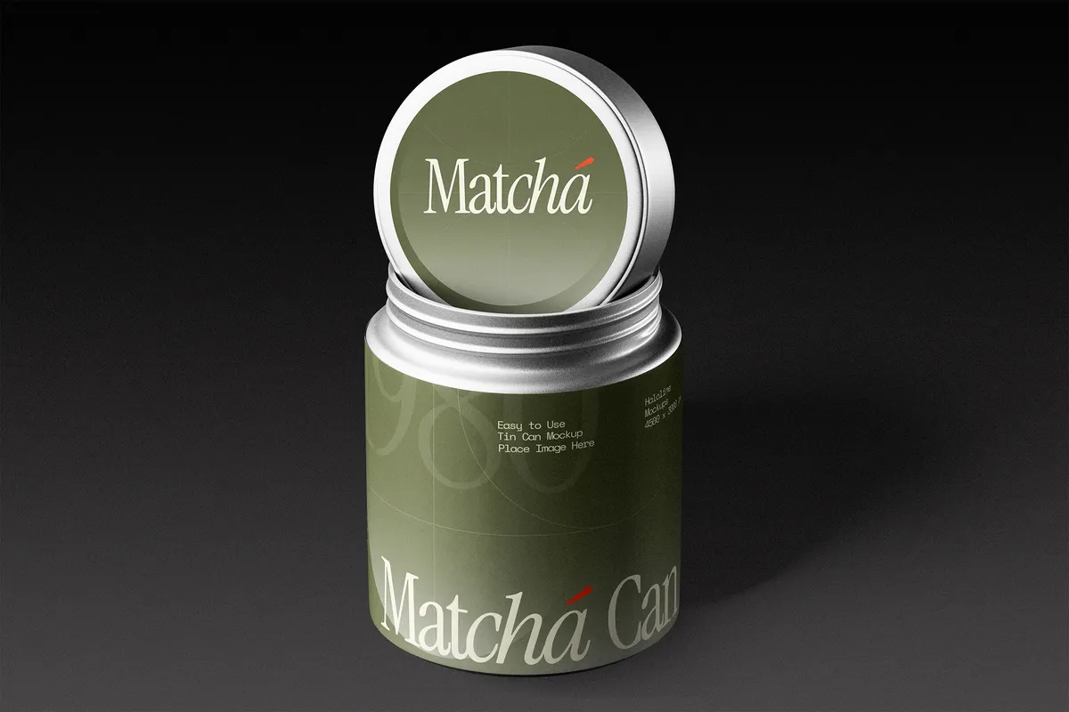 Matcha Tin Can Mockup
