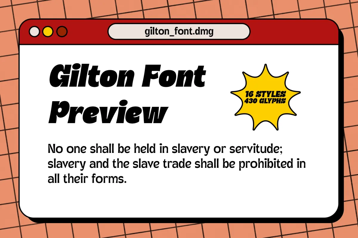 Gilton - Retro Bold Display Font Family