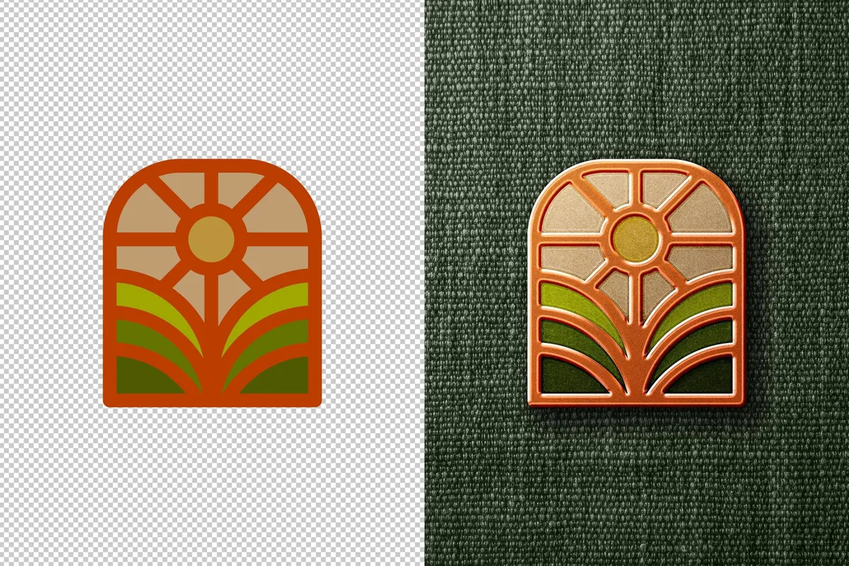 Metal Enamel Pin Mockup