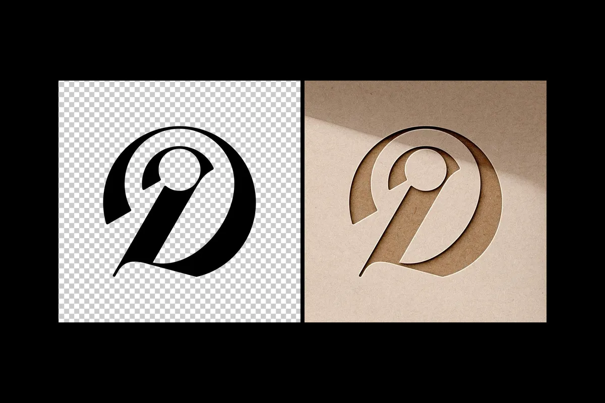 Craft Cut Out Paper Mockup