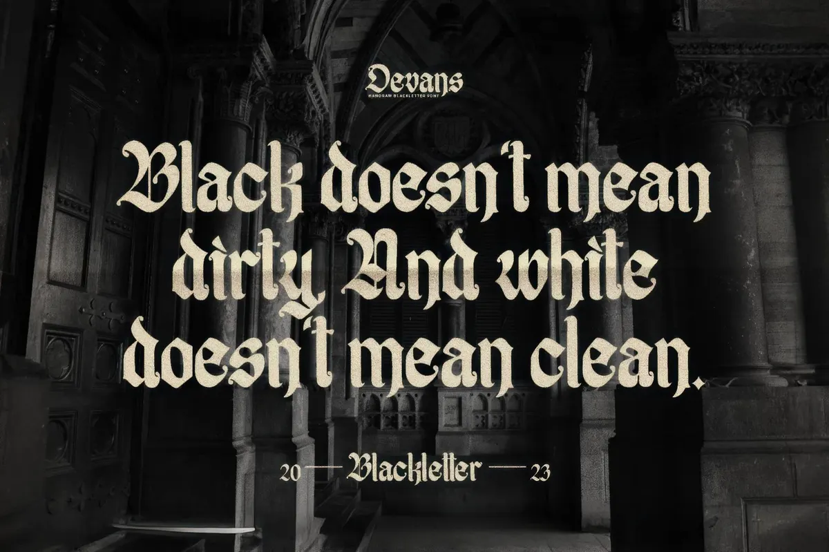 Devans — Handrawn Blackletter Font