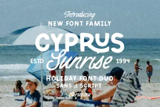 Cyprus Sunrise - Holiday Font Duo