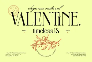 Valentine - Elegant Editorial Serif Font