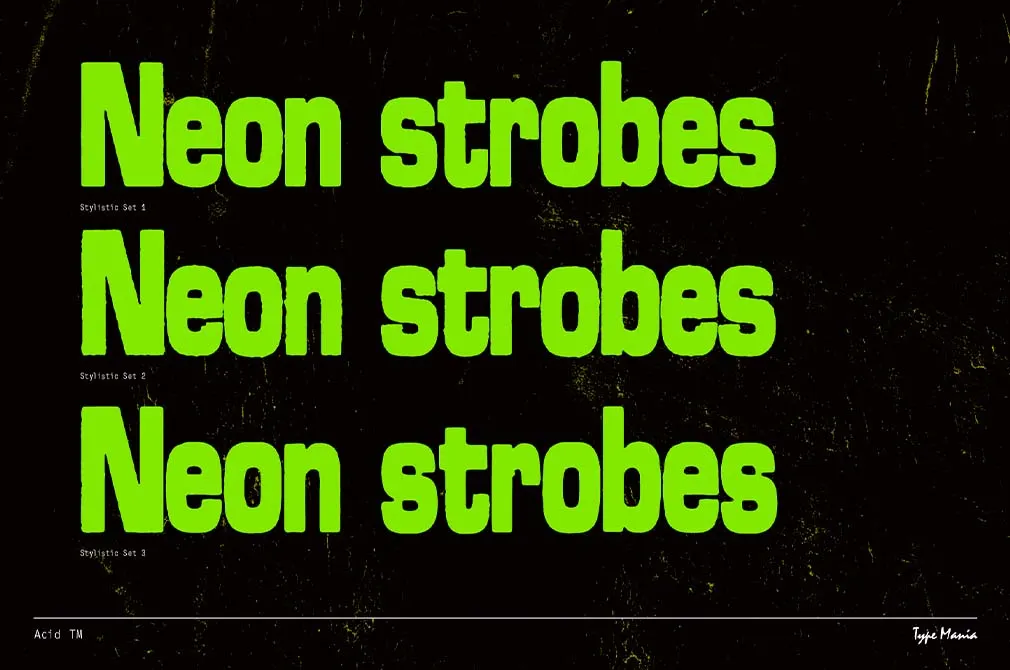 Acid TM — Rugged Dynamic Typeface
