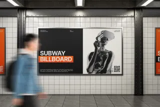 Subway Billboard Mockup