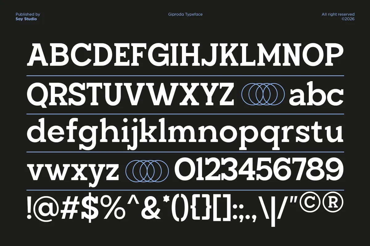 Giproda - Slab Serif Font Family