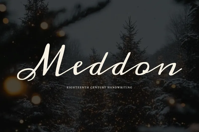 Meddon - Free 18th Century Handwriting Font