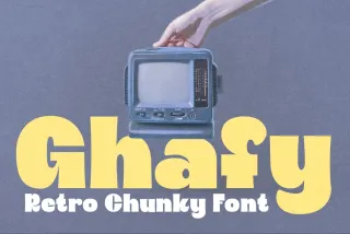Ghafy - Retro Chunky Font