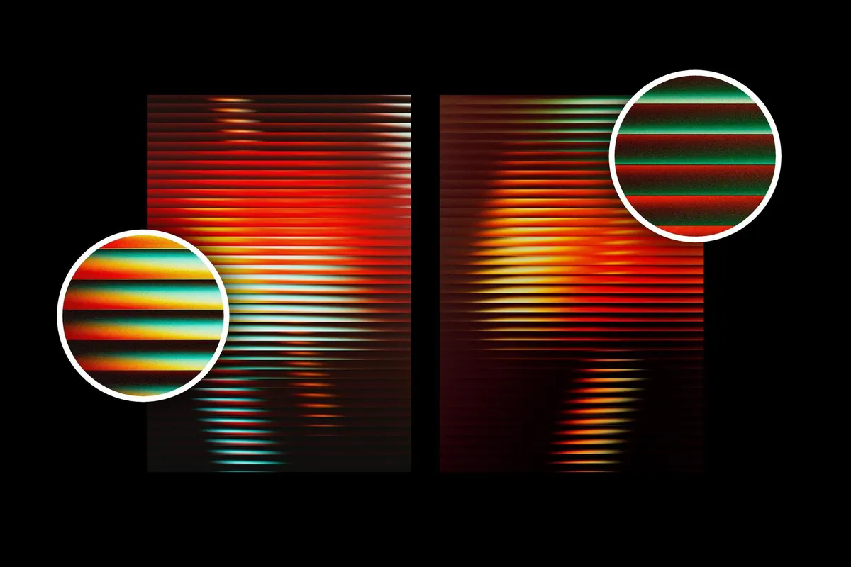 Gradient Fluted Glass Backgrounds