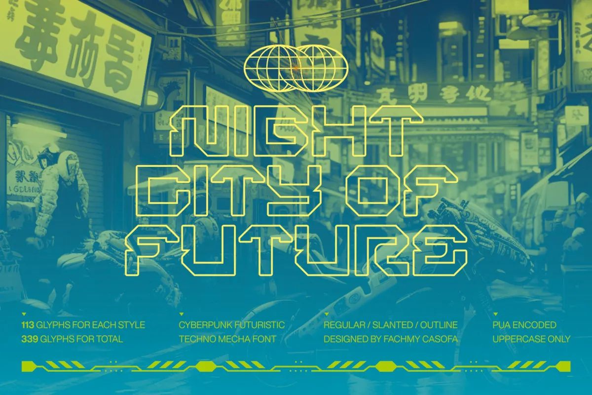 Bergan - Cyberpunk Display Font