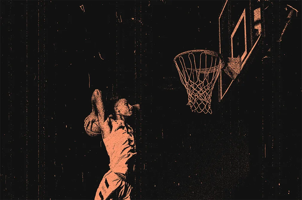 Old Risograph Poster Photo Effect