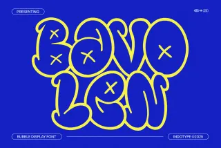 Bavolen - Bubble Graffiti Display Font
