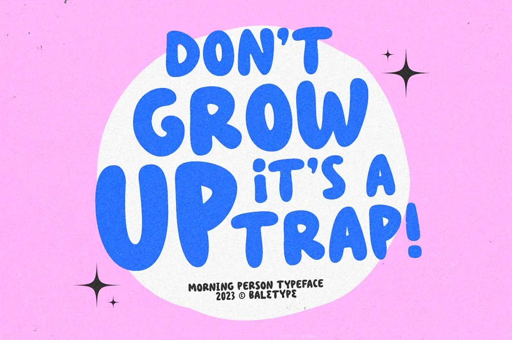 Morning Person — Cute Bold Font