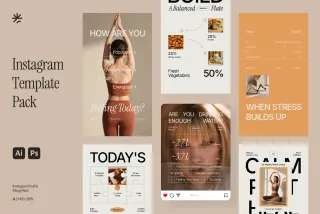 Wellness Instagram Pack - Adobe Template