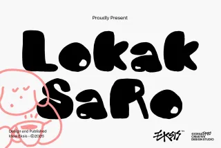 Lokak Saro - Playful Fun Bubble Font