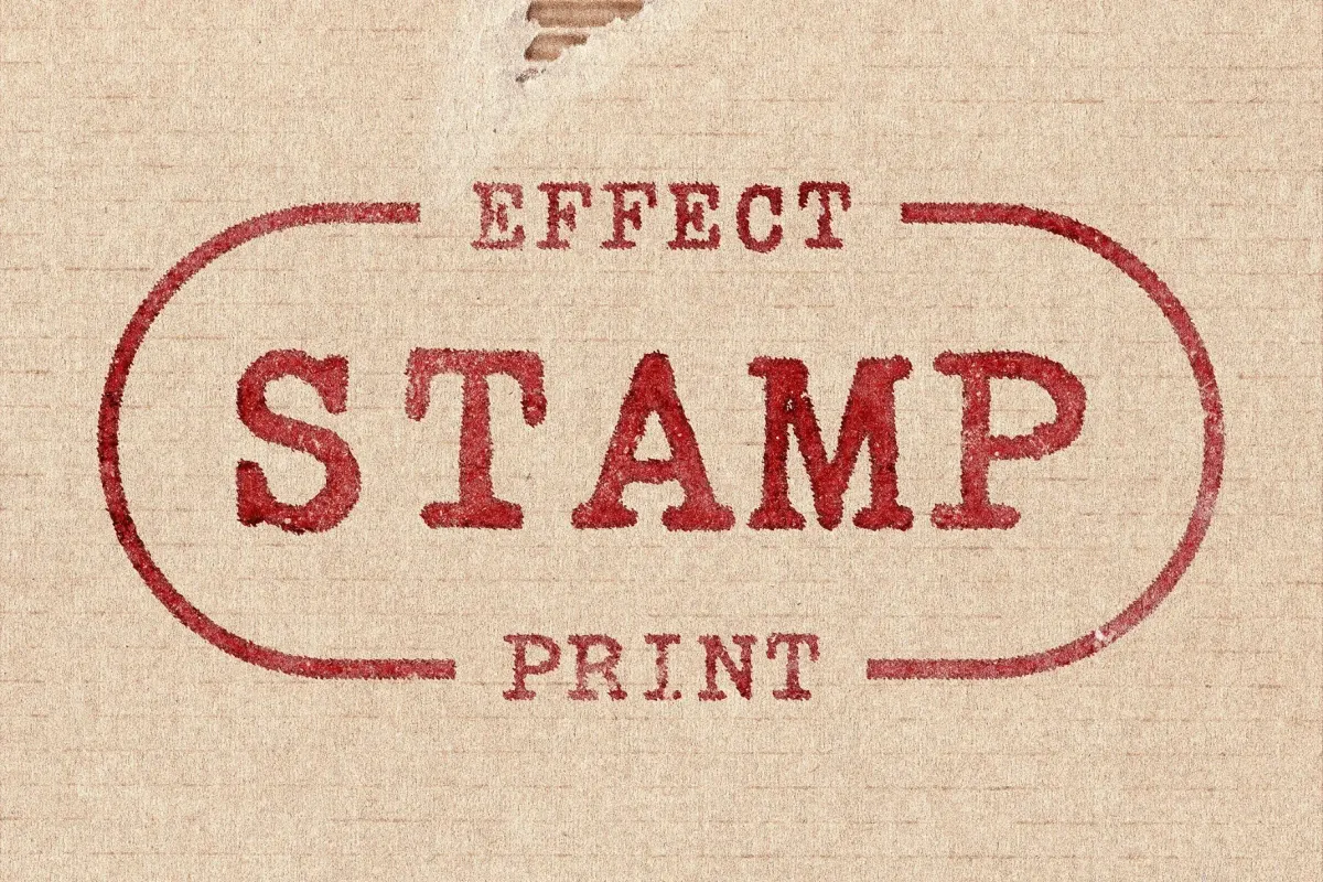 Stamp Print Effect