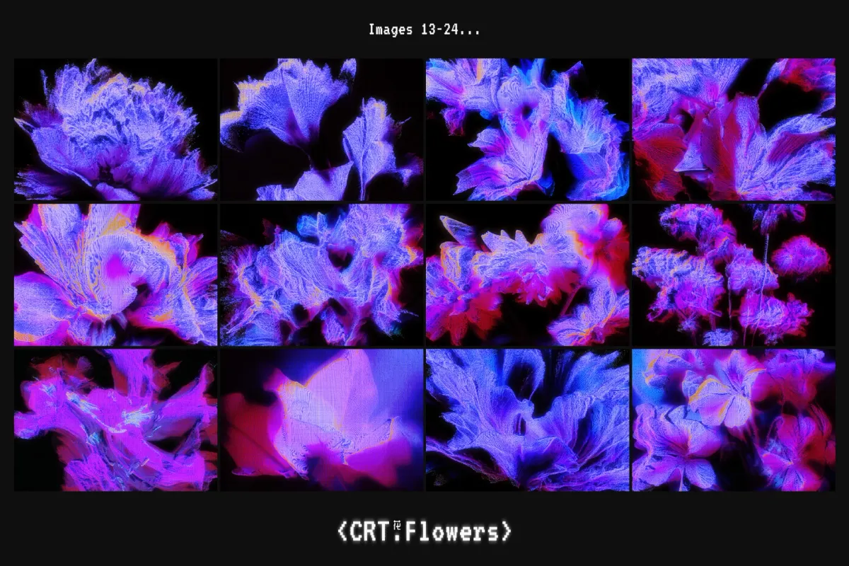 CRT Flowers Overlays