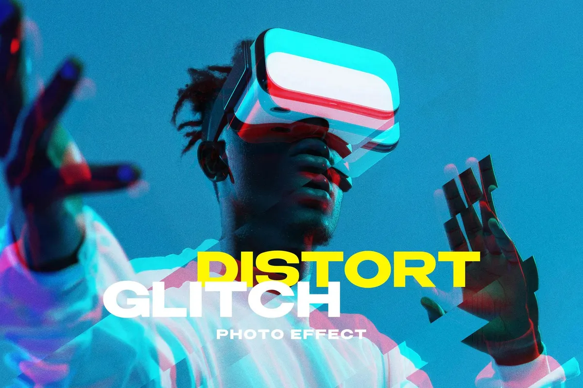 Distort Glitch Photo Effect