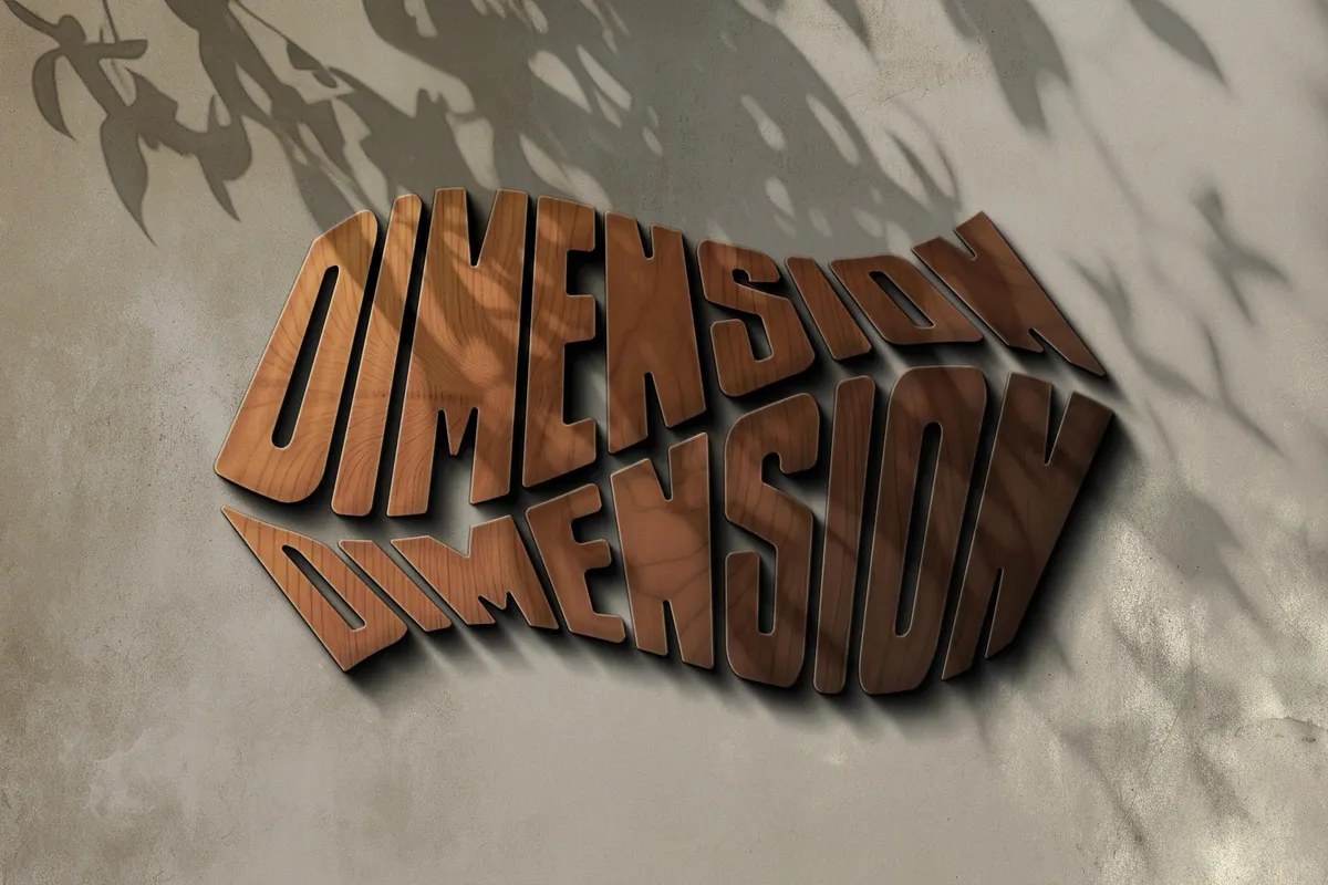 Wooden Lettering Logo Mockup