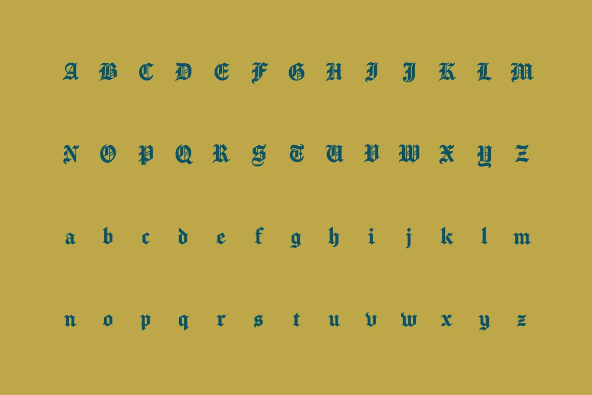 Newspaper Text - Free Textura Blackletter Font