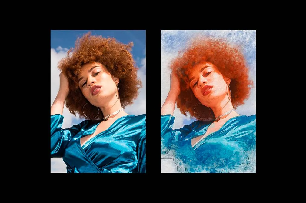 Cloudy Watercolor Photo Effect
