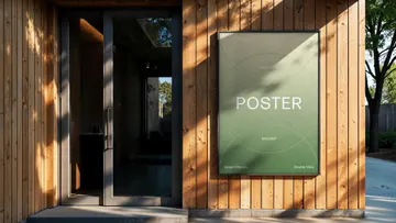 A4 Outdoor Poster Mockup