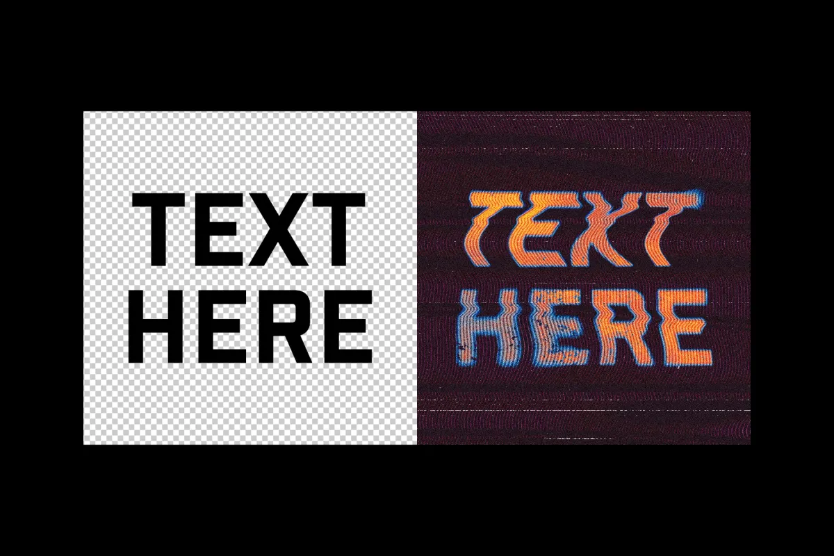 Screen Glitch Text Effect