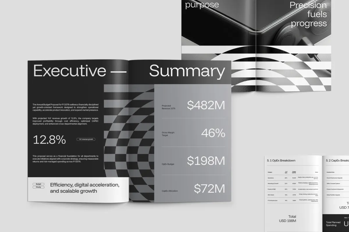 Annual Budget Financial Template InDesign - Votto