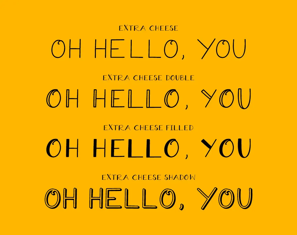 Extra Cheese Font Collection