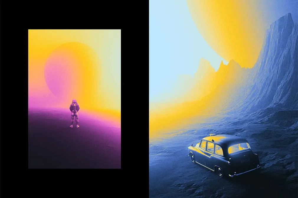 Acid Gradient Maps Photo Effect