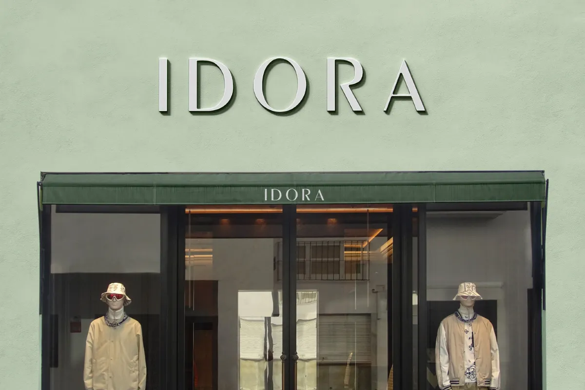 Stucco Storefront Signage PSD Mockup