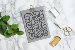 Marbled Lettering Mockups Set