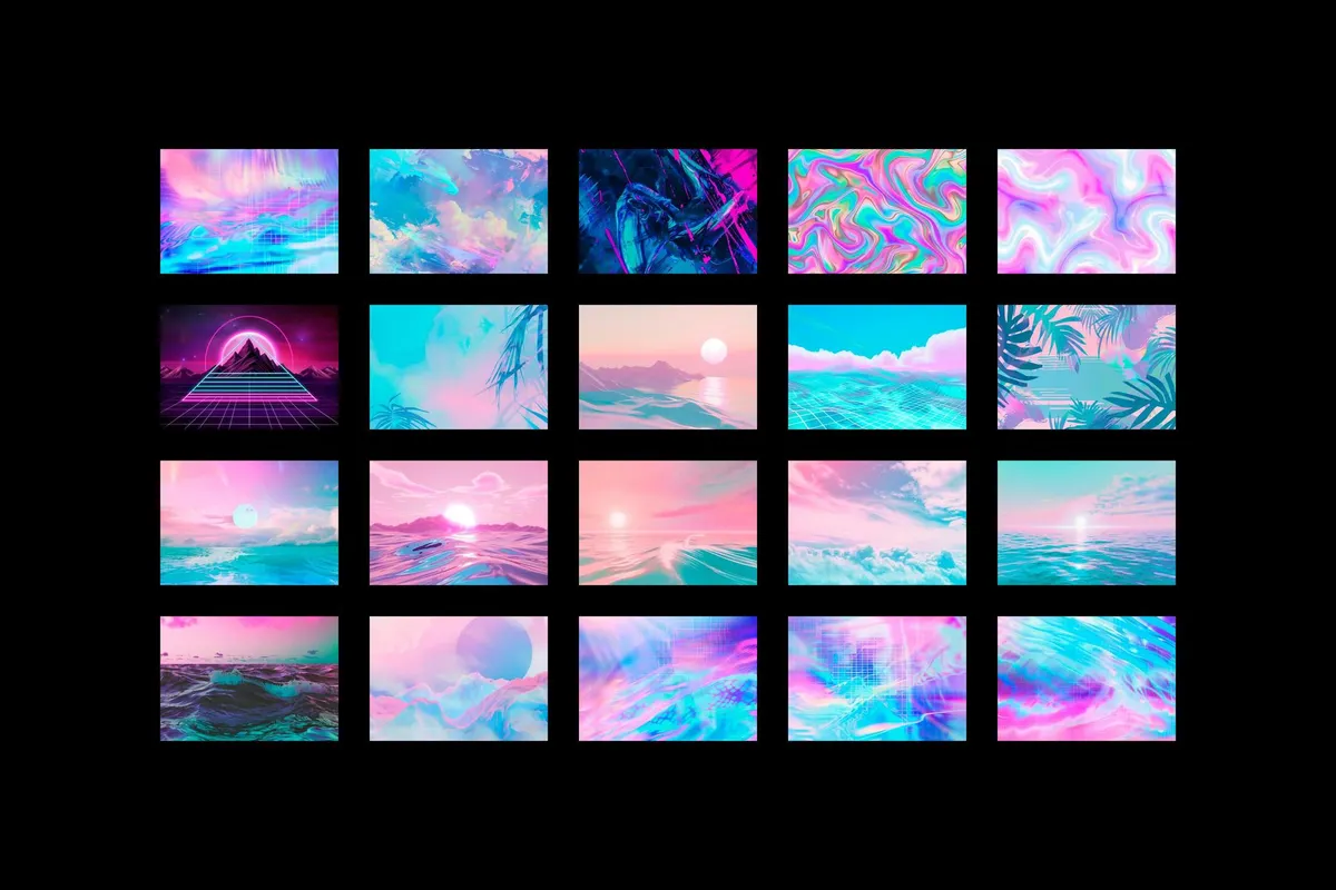 Vaporwave Collage Kit